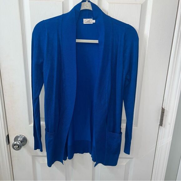 Cielo open cardigan with pockets in cobalt blue- excellent condition - Picture 1 of 5
